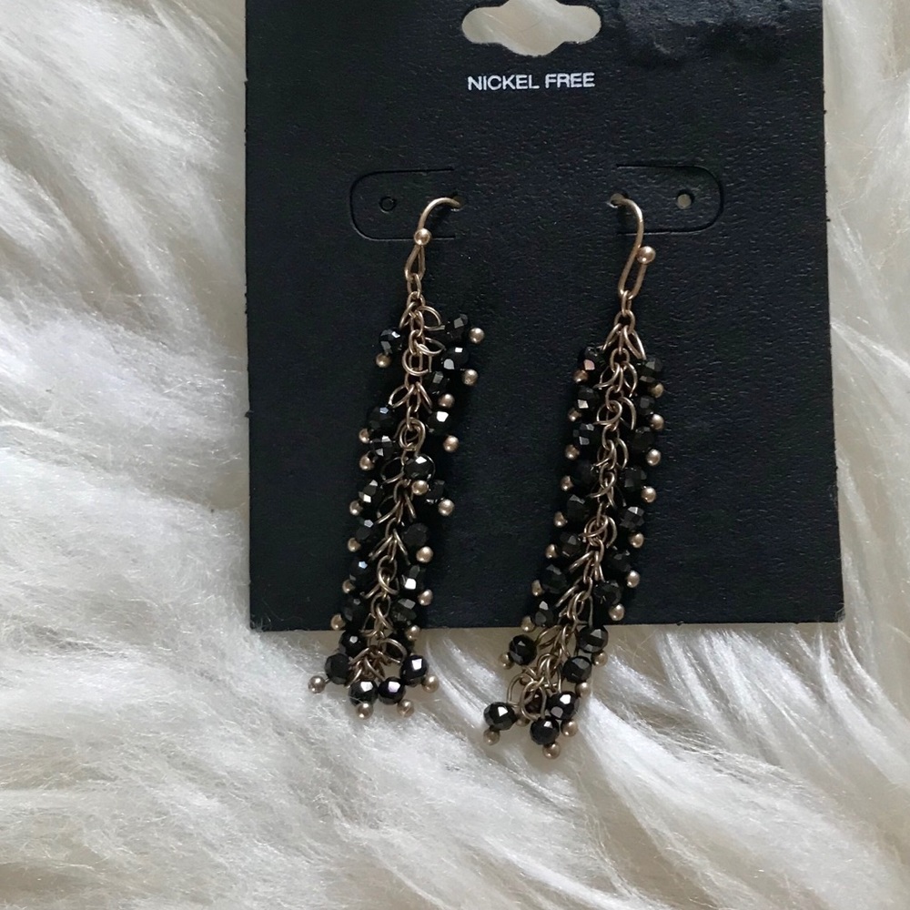 NWT Seed Bead Statement Drop Earrings